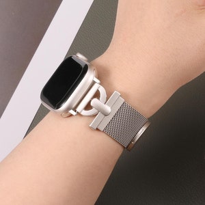 Stainless Steel Magnetic Loop Strap Apple Watch Band 38mm 40mm 41mm 42mm 44mm 45mm 49mm Women Metal Mesh Strap for iWatch ,Custom Watch Band