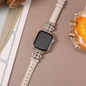 スリムレザー Apple Watch バンド レディース 38-49mm ケルト風デザイン iWatch Ultra 2/Series 10/9/8/7/SE/6/5/4 対応 カスタムギフト