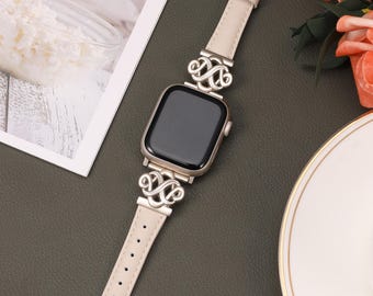 Celtic Infinity Knot Leather Apple Watch Band for Women for iWatch Ultra 2/Series 11/10/9/8/7/SE/6-1