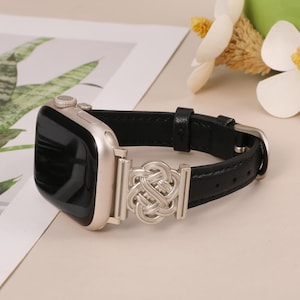 Premium leather iWatch bands with boho Celtic accents, ideal gift for her on special occasions