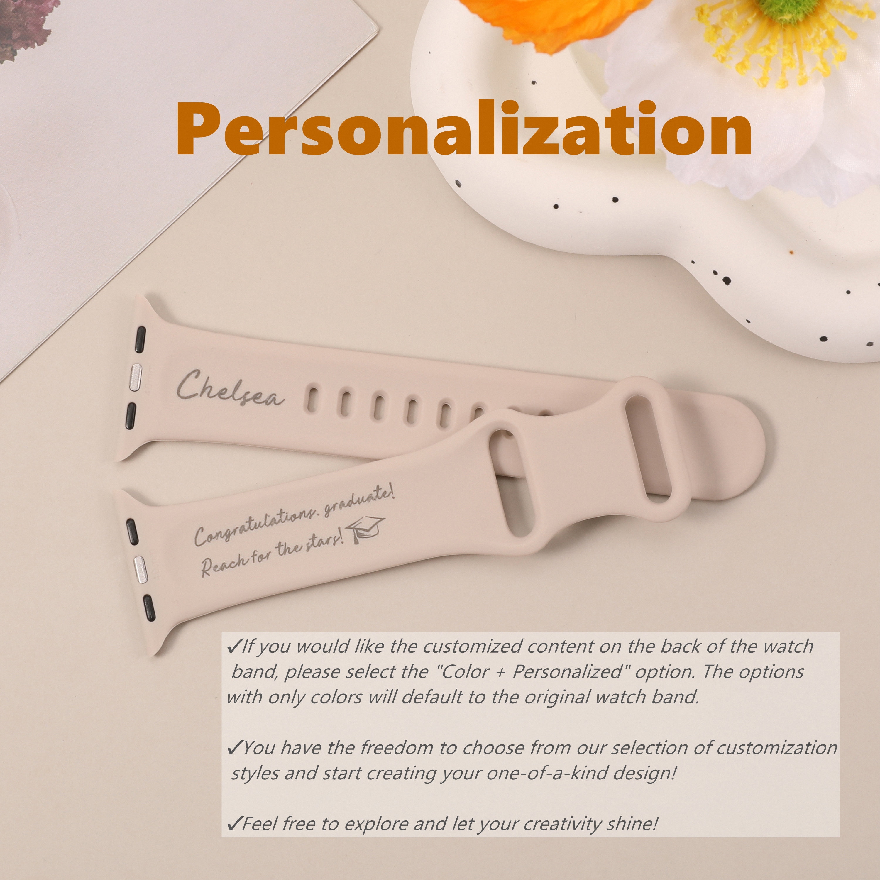 Floral Engraved Bands Apple Watch Band 40mm 41mm 38mm 42mm 44mm 45mm 49mm Women,Silicone Embossed Cherry Blossoms Band iWatch Series 9 8 7-1