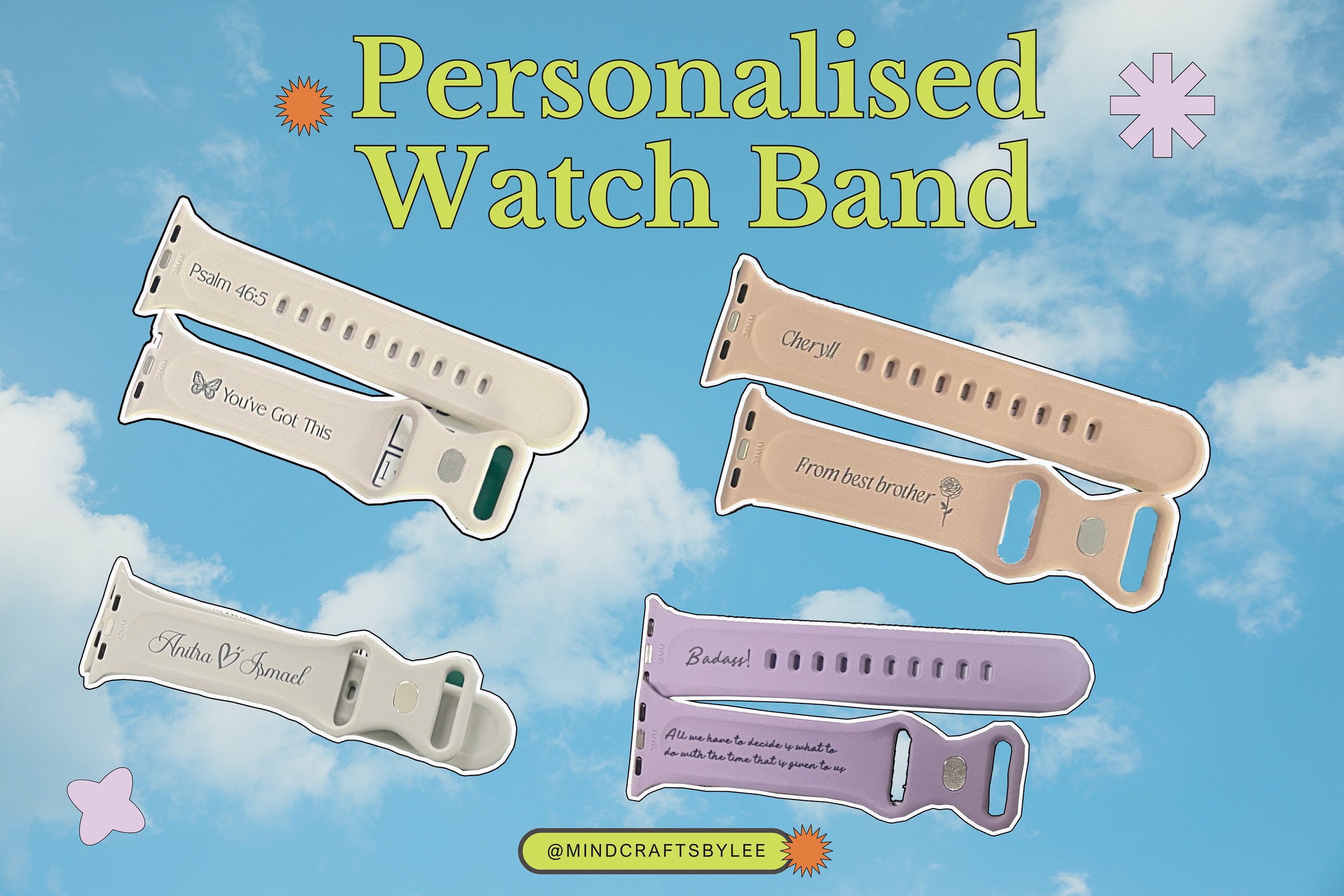 Floral Engraved Bands Apple Watch Band 40mm 41mm 38mm 42mm 44mm 45mm 49mm Women,Silicone Embossed Cherry Blossoms Band iWatch Series 9 8 7-1