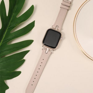 Leather Band for Apple Watch Band Women 38mm 40mm 41mm 42mm 44mm 45mm 49mm with Metal Buckle for iWatch Bands Ultra SE Series 9 8 7 6 5 4 3