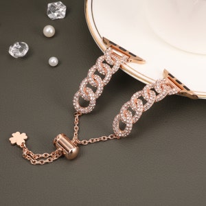 Rhinestone Chain Apple Watch Band: Bling Jewelry Bracelet