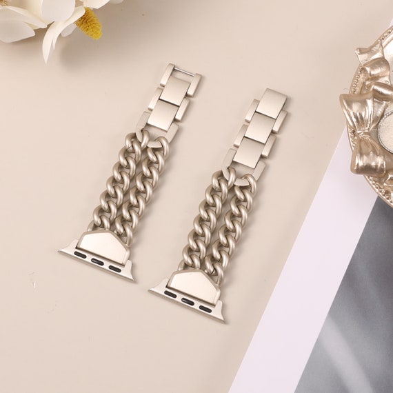 Cowboy Chain Apple Watch Band: Adjustable Stainless Steel Bracelet