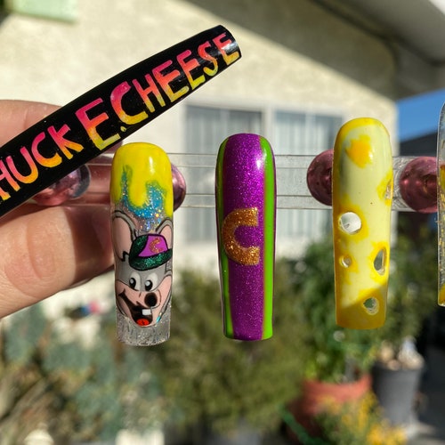 Hand Painted shops Press On Nails