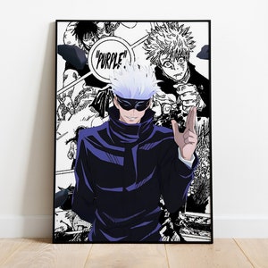 Jojo, Jujutsu Anime Manga Poster Canva gifts for Him japanese