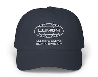 Macrodata Refinement Lumon Industries Company Embroidered Globe Logo Severance TV Show Unisex Outie Innie, Dad Cap, Gift Ideas