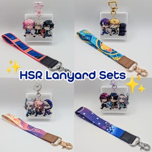 HSR Lanyard Keychains Sets | Honkai Star Rail | Acrylic Resin Charms