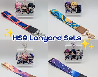 HSR Lanyard Keychains Sets | Honkai Star Rail | Acrylic Resin Charms