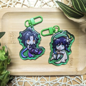 Genshin Anemo Character Keychains | Mondstadt, Liyue| Epoxy Acrylic Charms