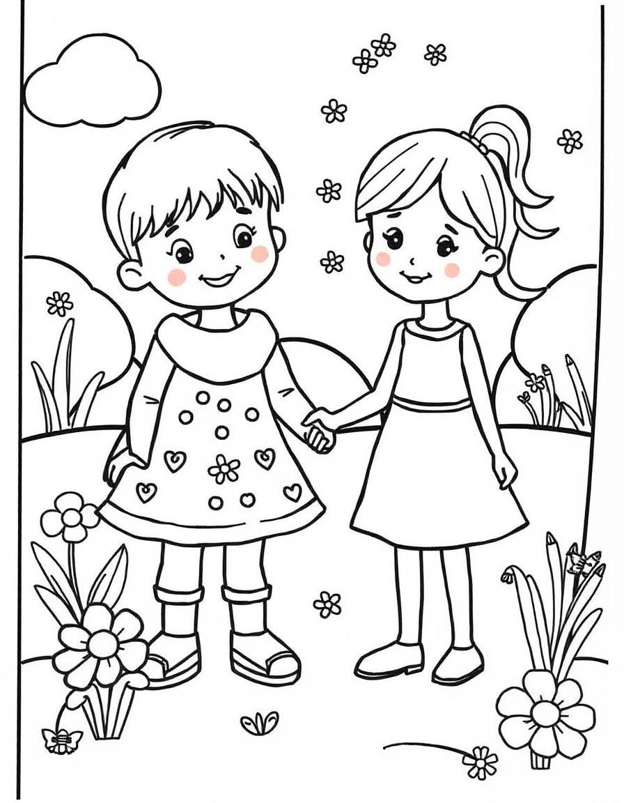 Kids Coloring Book 10 Pages Printable Pdf,printable Coloring. - Etsy