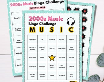 PRINTABLE MUSIC BINGO for family game night teen activities group party games