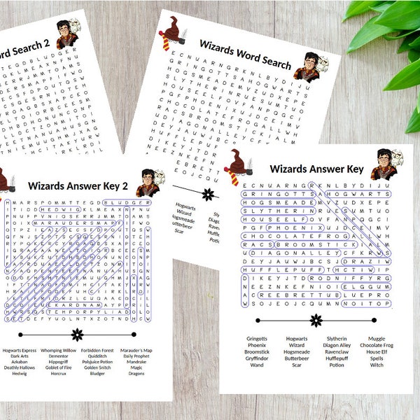 Wizard Word Search Printable Games