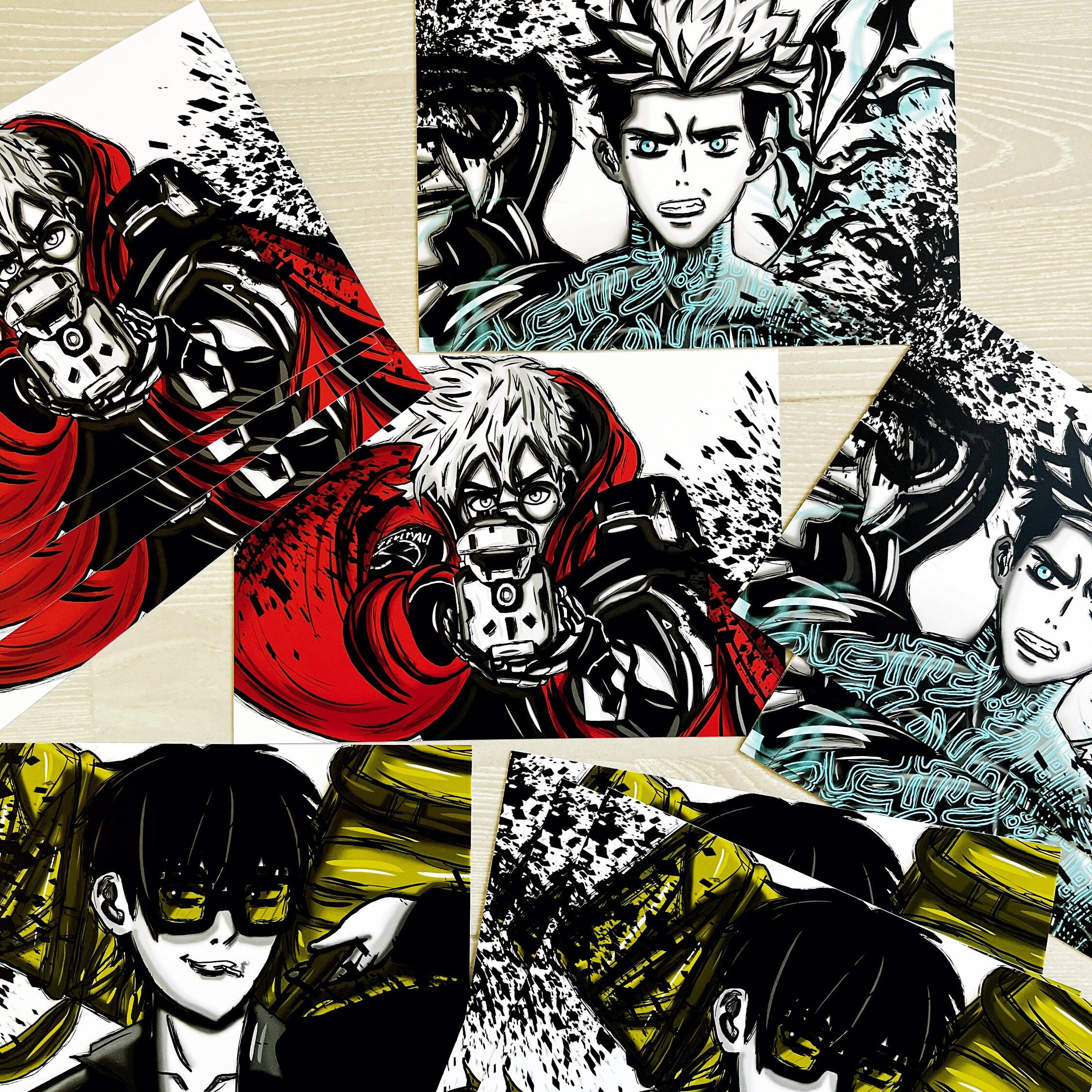 Vash, Knives & Wolfwood A5 Prints