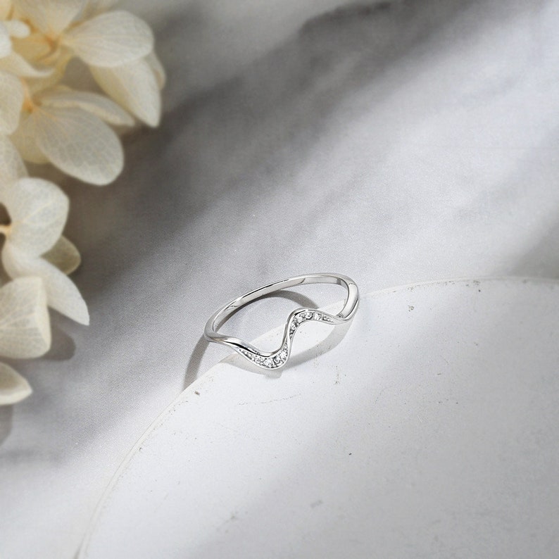 Youve Survived Too Many Storms Minimalist Wave Ring, Highs and Lows Wave Ring Silver, Birthday Gift, Best Friend Gift, Mother's Day Gift image 9