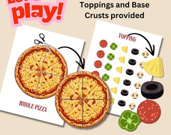Pizza Shop Dramatic Play Printables | Pizzeria Pretend Play Kit Kids | Printable Food Menu Order Tickets Play Money | Homeschool Activities