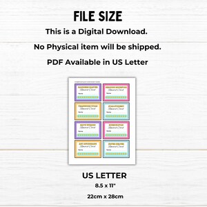 Pu&ograve; includere: Modello di certificato di premio stampabile in formato US Letter (8,5 x 11 pollici). Il modello presenta sei diversi certificati di premio con bordi colorati e stelle dorate. Il testo sui certificati recita "Award Certificate".