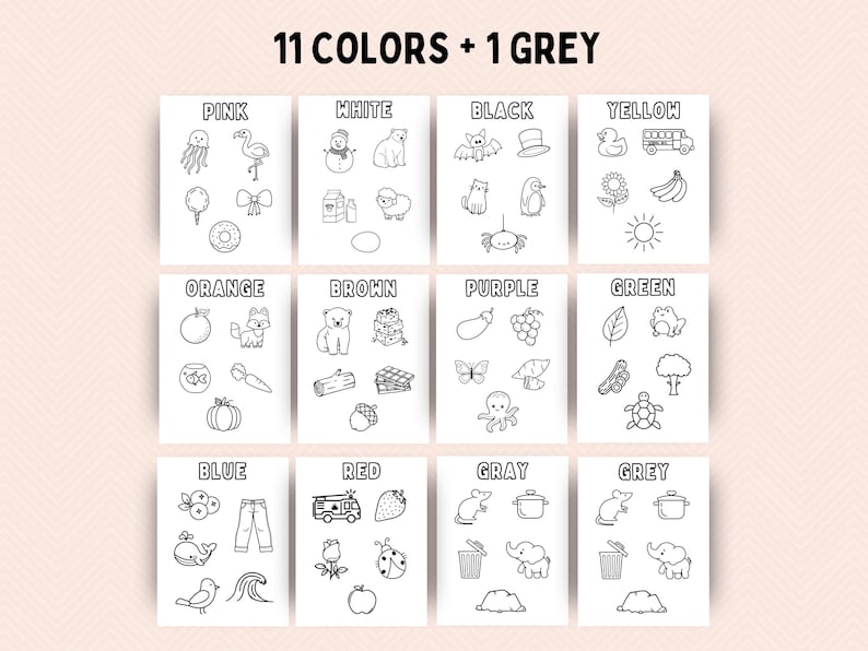 Toddler Learning Colors Activities Printable Coloring Pages and Fine ...