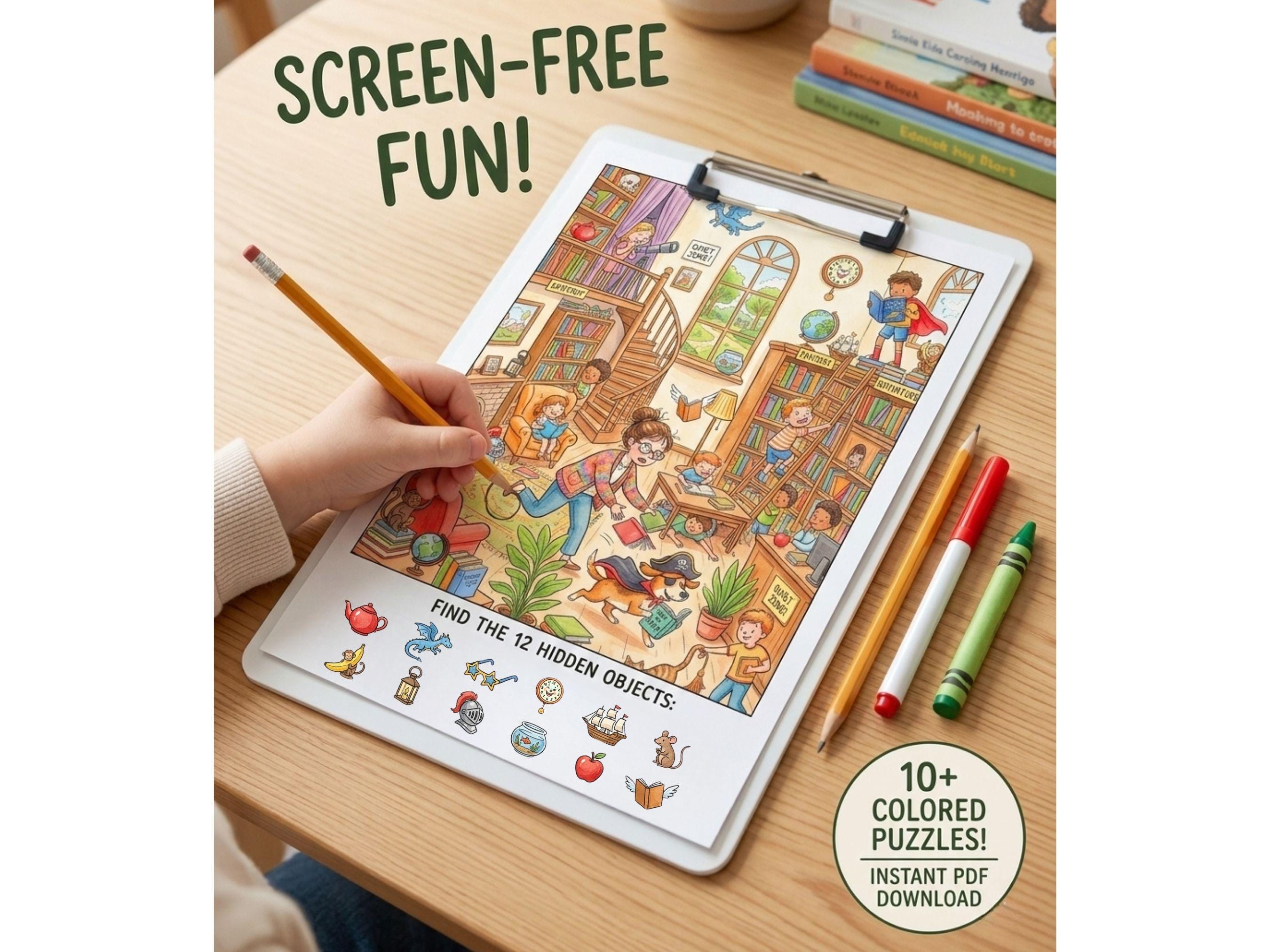 Search and Find Printable Puzzles for Kids, Hidden Object Activity ...