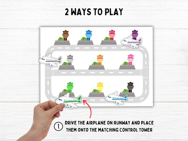 Color Matching Game for Toddler, Airplane to Airport Color Recognition ...