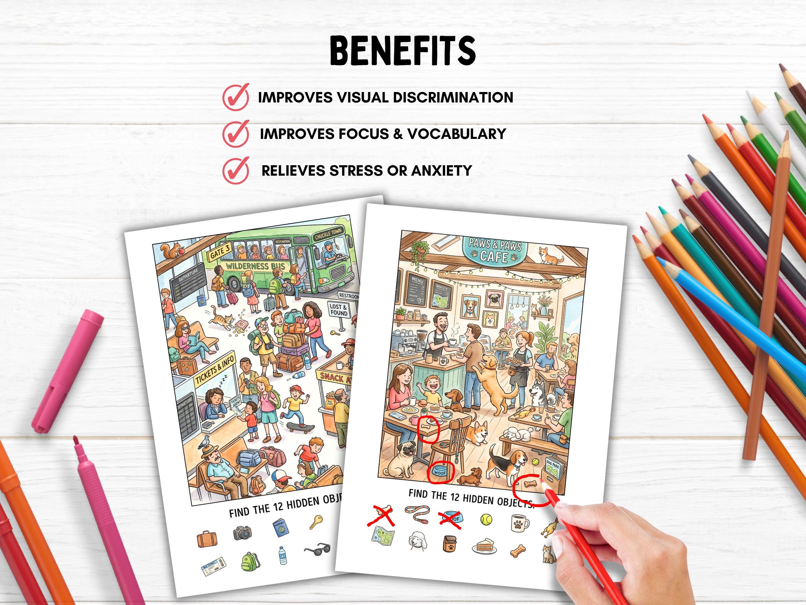 Search and Find Printable Puzzles for Kids, Seek and Find Games, Hidden ...