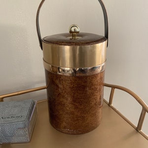 Georges Briard Tortoise Ice Bucket, MCM Ice Bucket, Mid Century Ice Bucket, Barware, Briard Ice Bucket, Good Condition, Vintage Ice Bucket