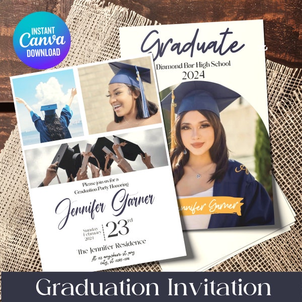 Graduation Party Invitation, Graduation Evite, Grad Announcement, Grad Party Invite, Digital Grad Invitation, Graduation Invitation for Guys