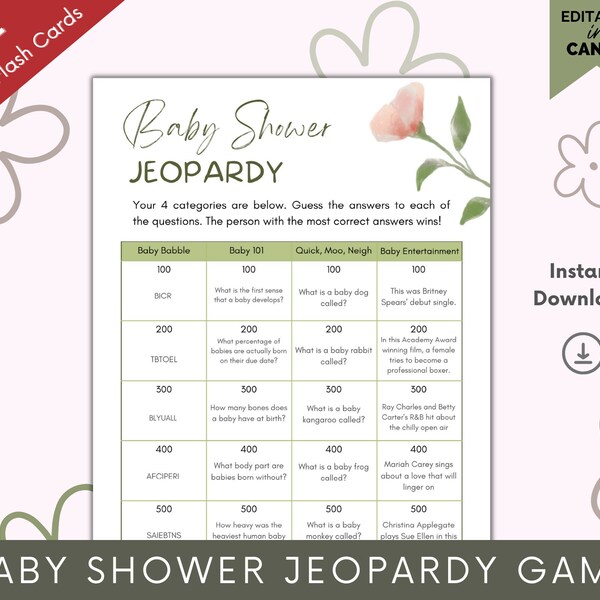 Baby Jeopardy Etsy