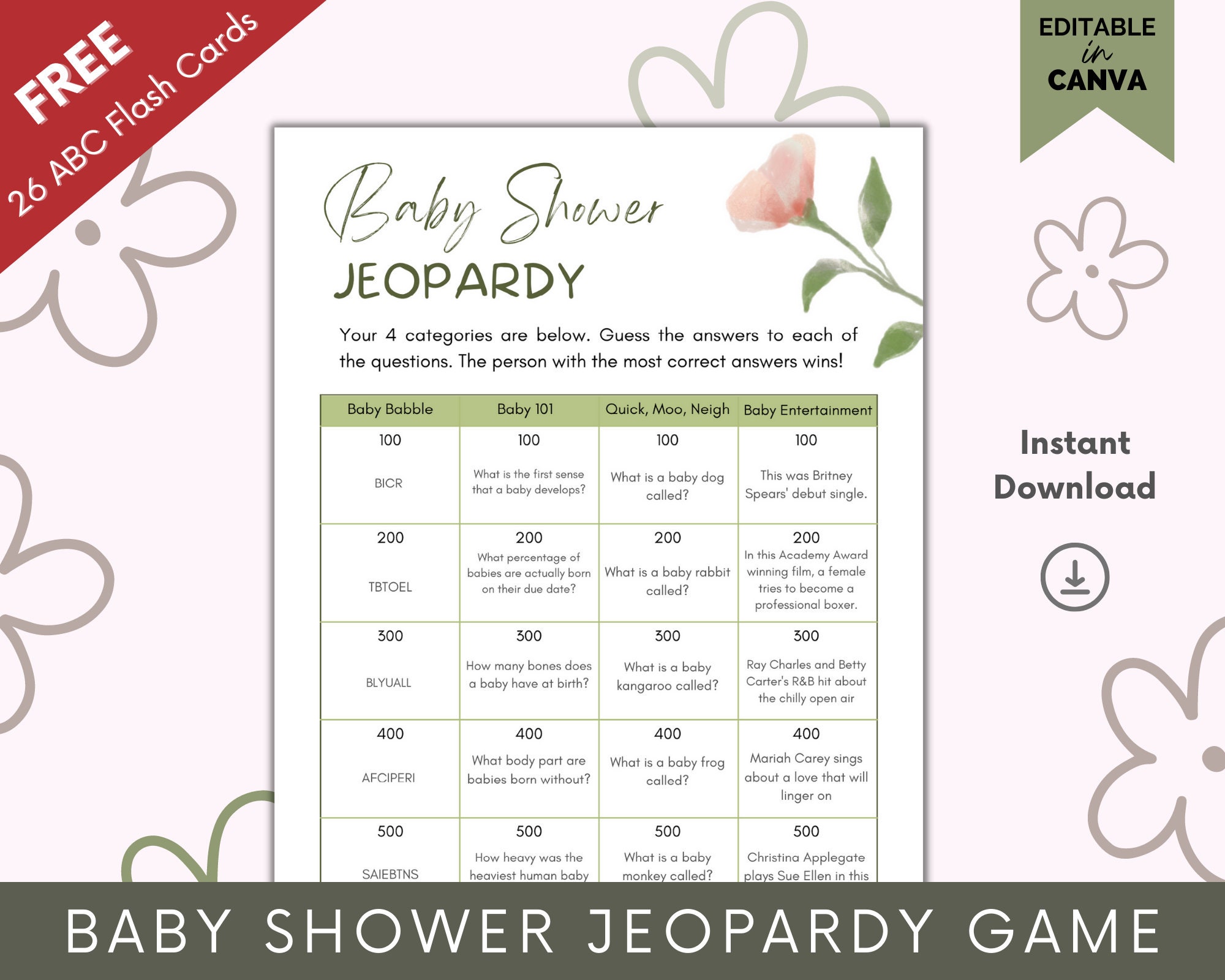 FREE Baby Jeopardy Questions And Answers! (3 Versions!), 54% OFF