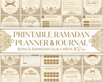 Ramadan Planner 2026, Digital Muslims 30 Days Planner, Quran Tracker, Habit Tracker, Ramadan Goals, 3 Days EId Planner, Digital Download