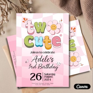 Two Cute Birthday Invitation