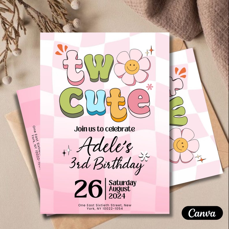 Two Cute Birthday Invitation