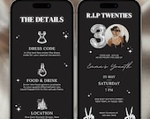 RIP To My 20s Party Invite, Death to My 20s Birthday Invitation, 30th Birthday Invite, Funeral to my Youth 30th Bday, 20th Birthday Invite