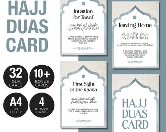 Hajj Dua Cards Printable,Hajj/Umrah Flashcards, Prayer Cards, Islamic Dua Cards, Dua reminder cards, Printable PDF, Instant Download