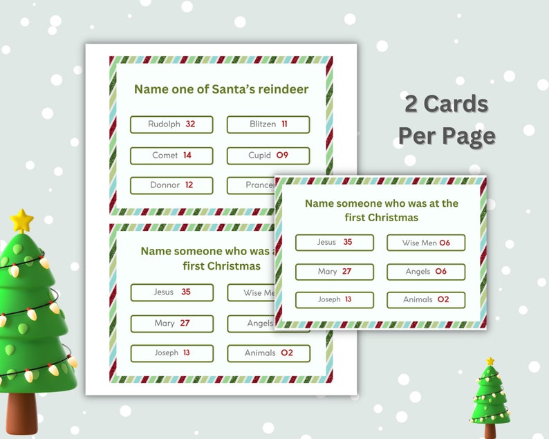 Free Printable Christmas Family Feud Game