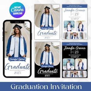 Graduation Announcement Card, Senior Announcement Card, Graduation Party Invite Template,Photo Graduation Card,Class of 2025 Grad Photo Card