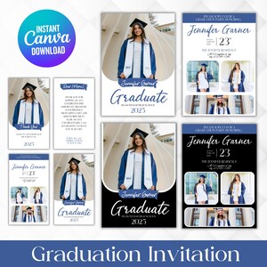 Graduation Announcement Card, Senior Announcement Card, Graduation Party Invite Template,Photo Graduation Card,Class of 2025 Grad Photo Card