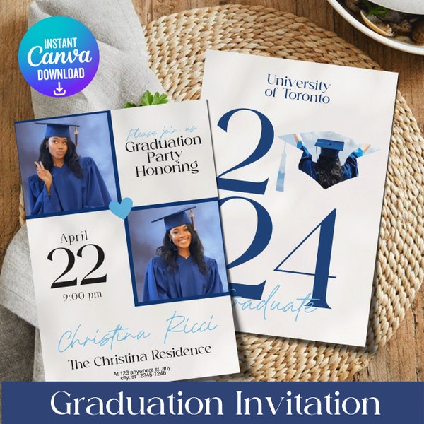 Graduation Party Invitation, Graduation Evite, Grad Announcement, Grad Party Invite, Digital Grad Invitation, Graduation Invitation for Guys