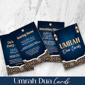 20 Umrah Dua Cards Printable, Umrah Flashcards, Umrah Mubarak Gift Cards, Prayer Cards, Islamic Dua, Dua Reminder Cards Printable PDF