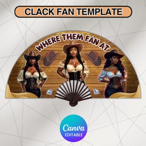 Clack Fan Squad Png, Where Them Fans at Clack Fan Template, Cowgirl Fan Template, Western Clack Fan Design,Boots on the Ground Clack Fan Png