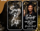 Digital & Editable Save the Date Grad E-Invite Template, Instant Download Iphone Invitation, Text Message Invite, Class of 2024 College Grad