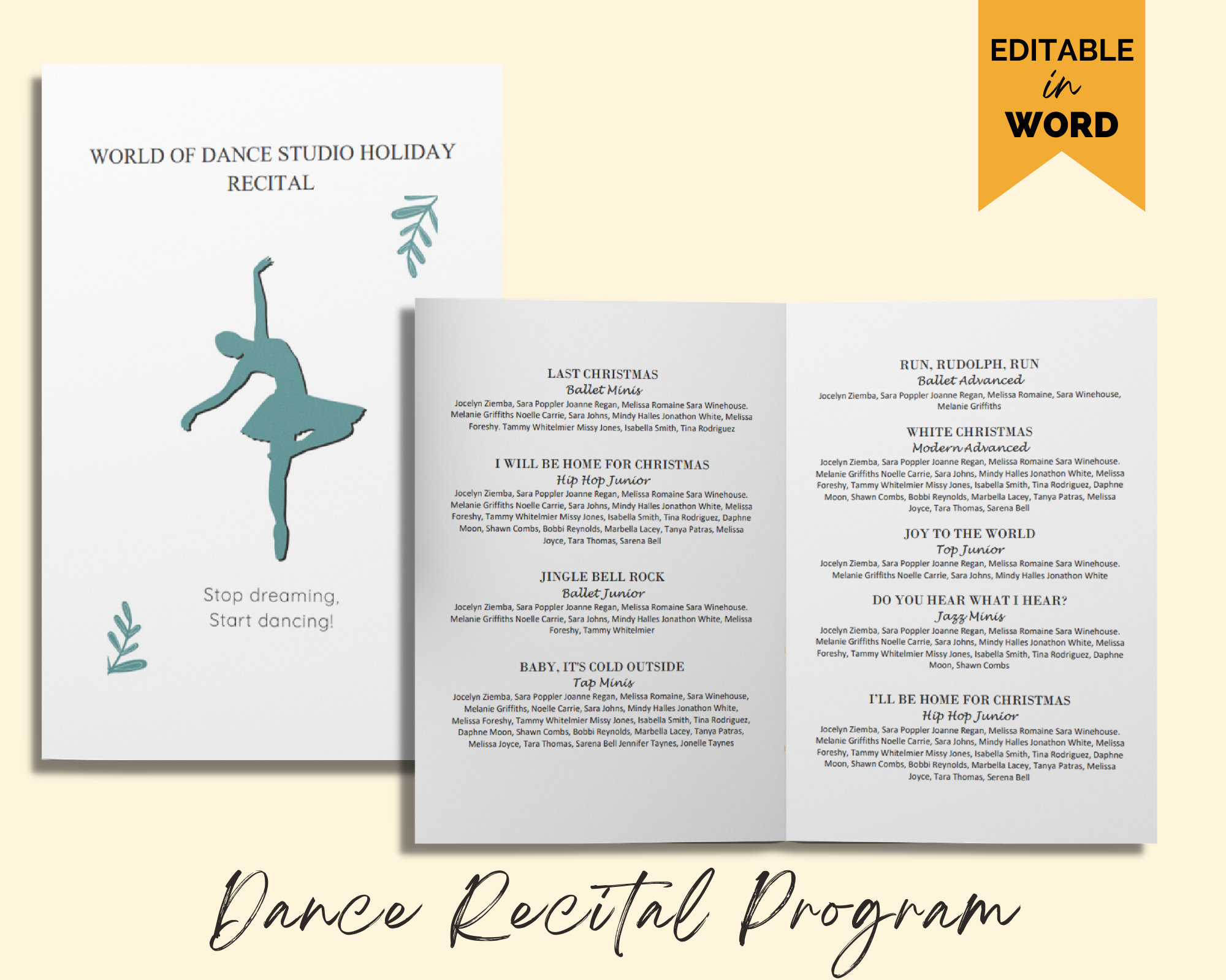 dance-recital-program-ballet-recital-dance-recital-ad-etsy
