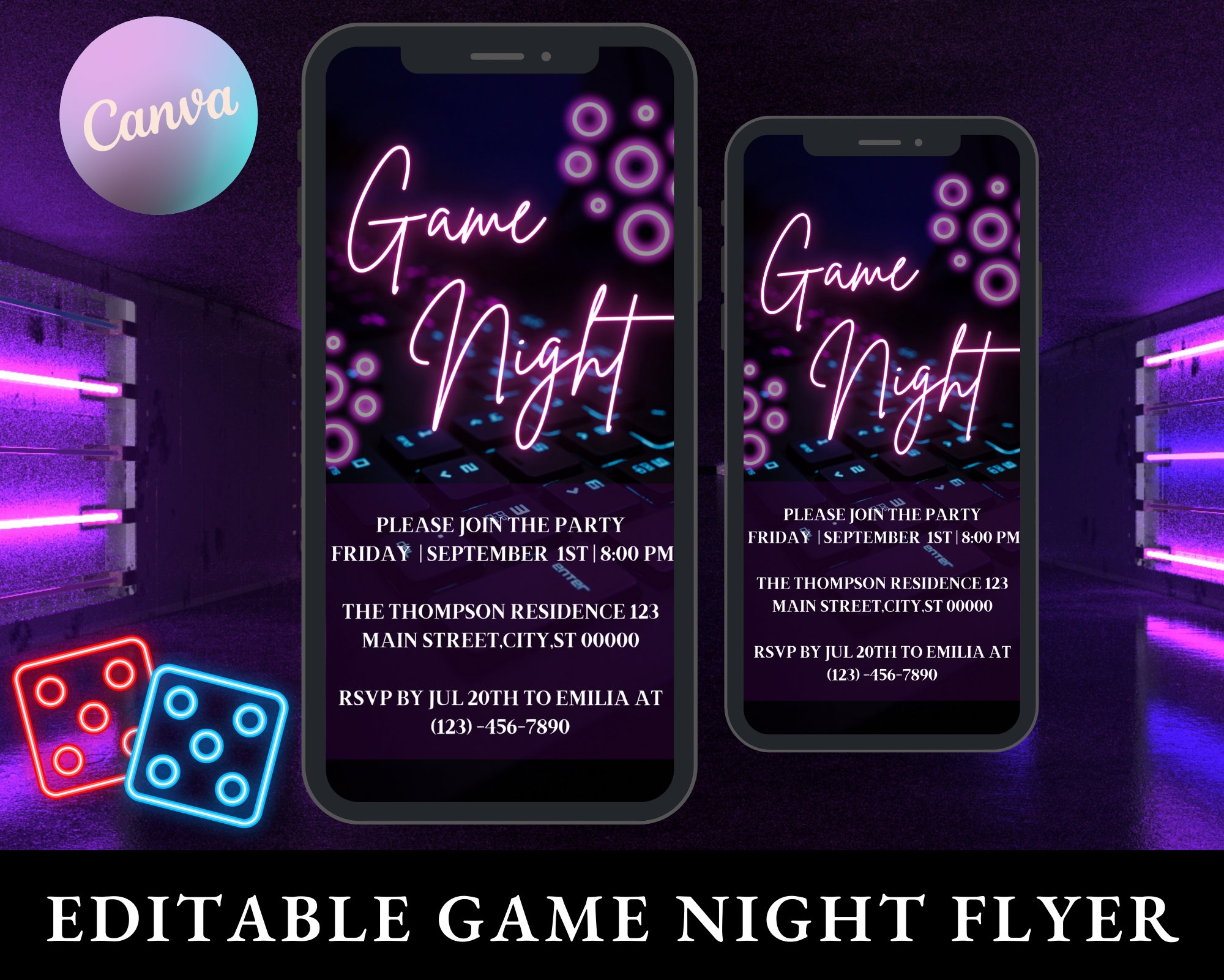 Game Night Flyer Template Family Game Night, Spades Party, Game Night