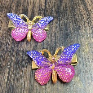 Butterfly Hairclips- 10 color multi pack set, Colorful Spring Themed Handmade Hair Accessories