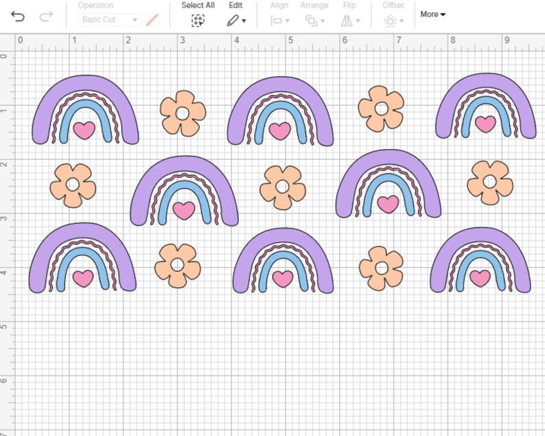 Boho Rainbow Svg Libbey Glass Wrap Svg Groovy Summer Floral - Etsy ...