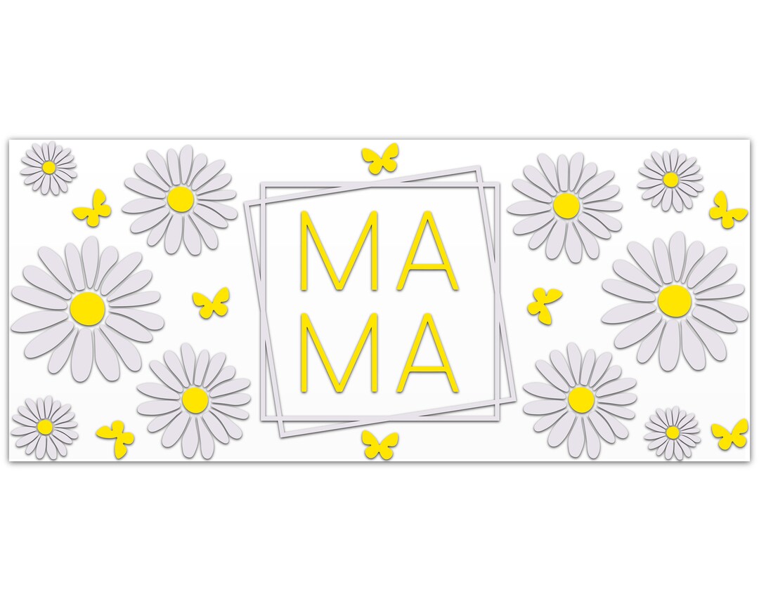 Mama Daisy Svg Libbey Glass Wrap Svg Spring Mom Life Svg - Etsy