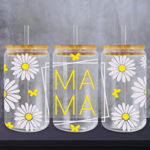Mama Daisy Svg Libbey Glass Wrap Svg, Spring Mom Life Svg Mothers Day ...