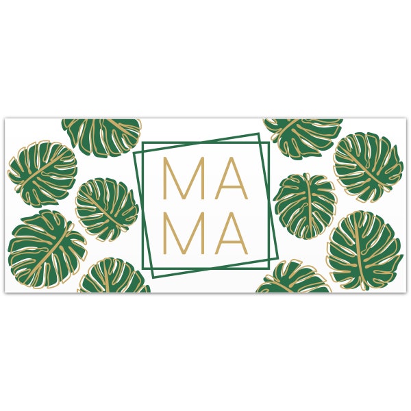 Mama Monstera Svg Libbey Glass Wrap Svg, Mom Life Svg Mothers Day Monstera Leaves 16oz Libby Beer Can Jar Full Wrap Cup svg files for Cricut