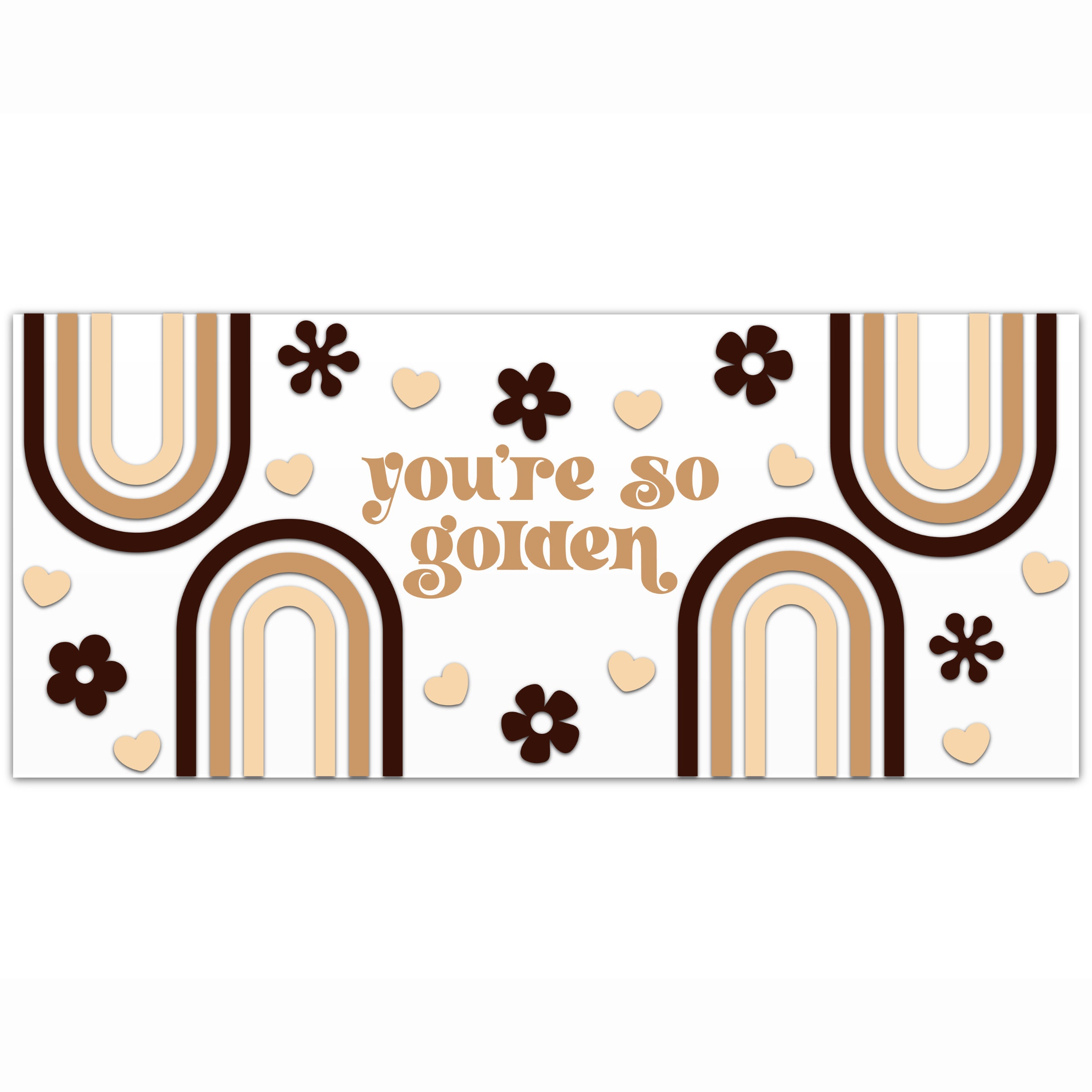 Boho Rainbow Svg Libbey Glass Wrap Svg, Retro Floral Inspirational 16oz ...